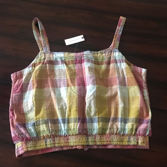 NWT Anthropologie Plaid Tank. Size 14 - Picture 6 of 9